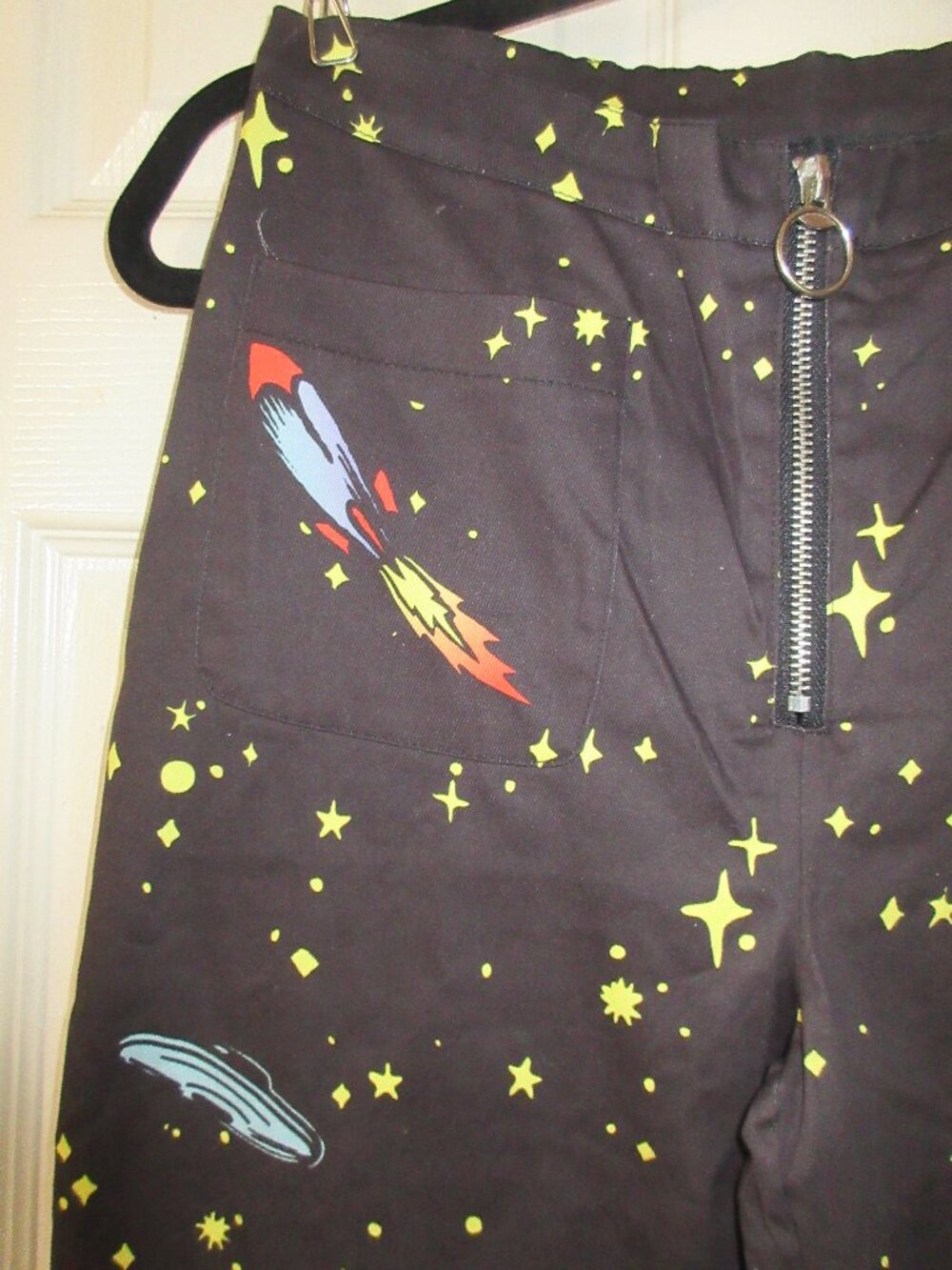Current Mood Alien Print woven pants Size M jrs - Picture 3 of 16